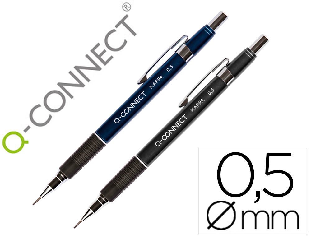 PORTAMINAS Q-CONNECT KAPPA 0,5 MM SUJECION DE CAUCHO