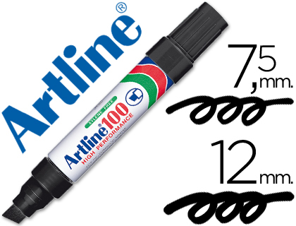 ROTULADOR ARTLINE MARCADOR PERMANENTE 100 NEGRO -PUNTA BISELADA