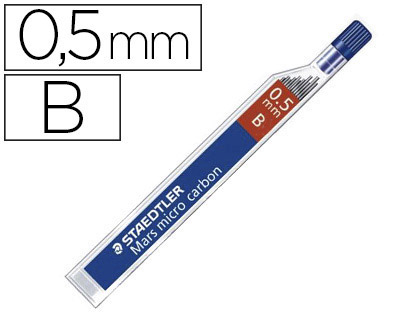 MINAS STAEDTLER MARS MICRO GRAFITO 0,5 MM B TUBO CON 12 UNIDADES