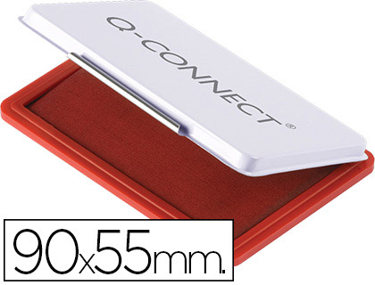 TAMPON Q-CONNECT N3 90X55 MM ROJO