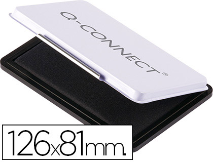 TAMPON Q-CONNECT N1 126X81 MM NEGRO