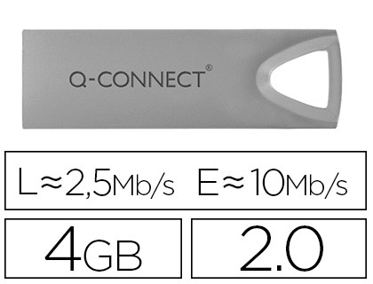 MEMORIA USB Q-CONNECT FLASH PREMIUM 4 GB 2.0