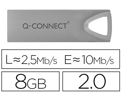 MEMORIA USB Q-CONNECT FLASH PREMIUM 8 GB 2.0