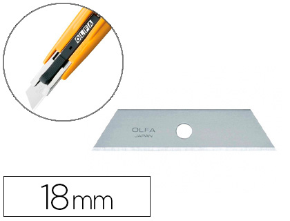 REPUESTO CUCHILLA CUTER OLFA ANCHO 18 MM PARA CUTER SK-4 BLISTER DE 5 UNIDADES