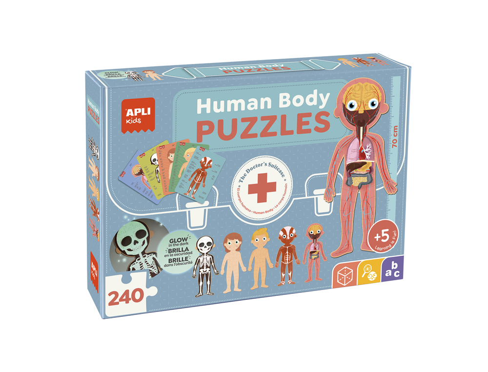 PUZLE APLI KIDS CUERPO HUMANO 240 PIEZAS