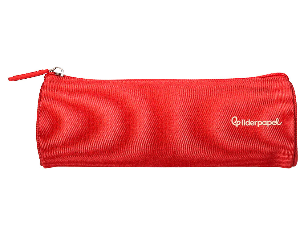 ESTUCHE PORTATODO LIDERPAPEL CLASSIC CILINDRICO ANCHO 210X70MM ROJO