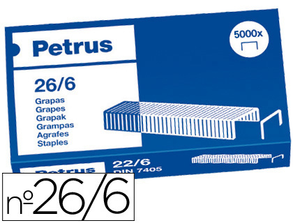 GRAPAS PETRUS N 26/6 CAJA DE 5000 UNIDADES