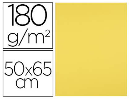 CARTULINA LIDERPAPEL 50X65 CM 180G/M2 AMARILLO LIMON