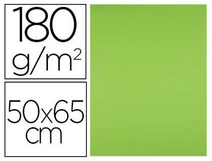 CARTULINA LIDERPAPEL 50X65 CM 180G/M2 VERDE HIERBA