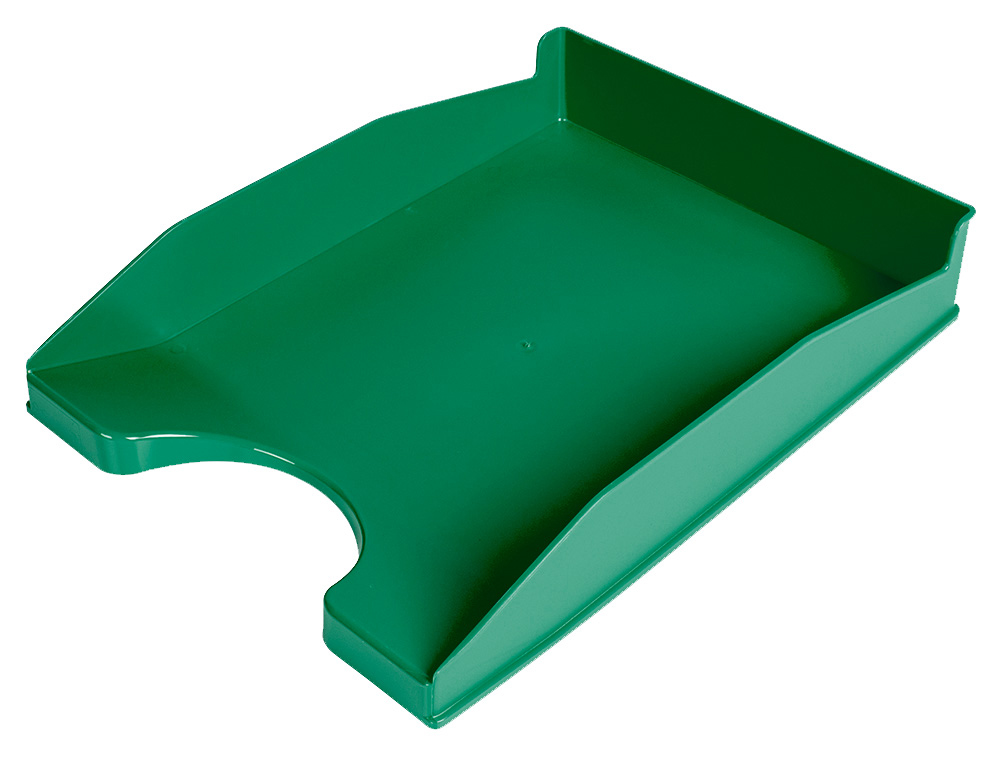 BANDEJA SOBREMESA PLASTICO Q-CONNECT VERDE OPACO 240X70X340 MM