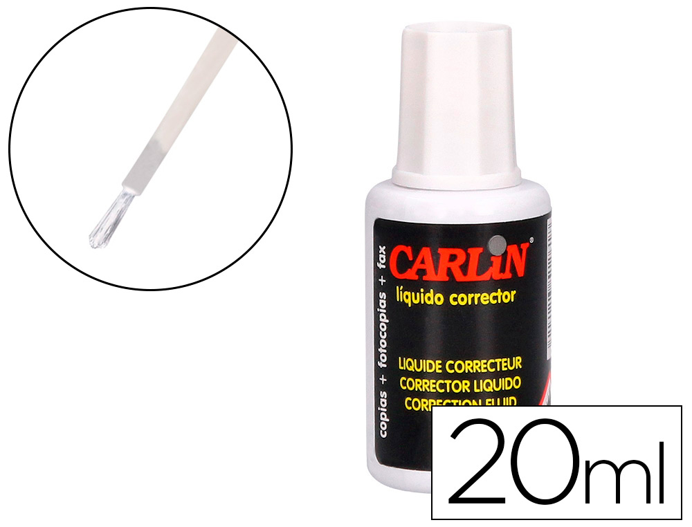 CORRECTOR CARLIN APLICADOR PINCEL BOTE 20 ML