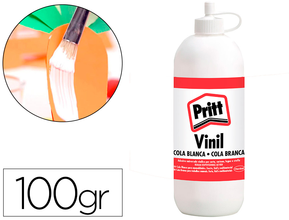 PEGAMENTO COLA BLANCA PRITT VINIL BOTE DE 100 GR