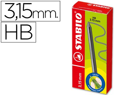 MINAS STABILO EASY ERGO GRAFITO HB 3,15 MM CAJA DE 6 MINAS