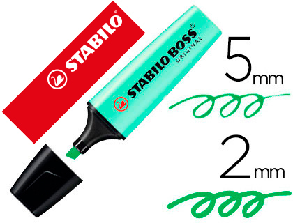 ROTULADOR STABILO BOSS PASTEL FLUORESCENTE 70 PIZCA DE MENTA