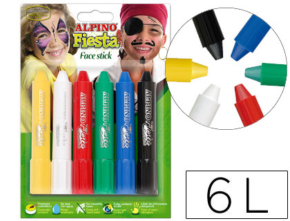 BARRA MAQUILLAJE FACE STICK 6 COLORES SURTIDOS