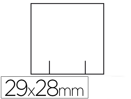 ETIQUETAS METO BLANCA 29X28 MM TROQUELADA ROLLO DE 700 ETIQUETAS