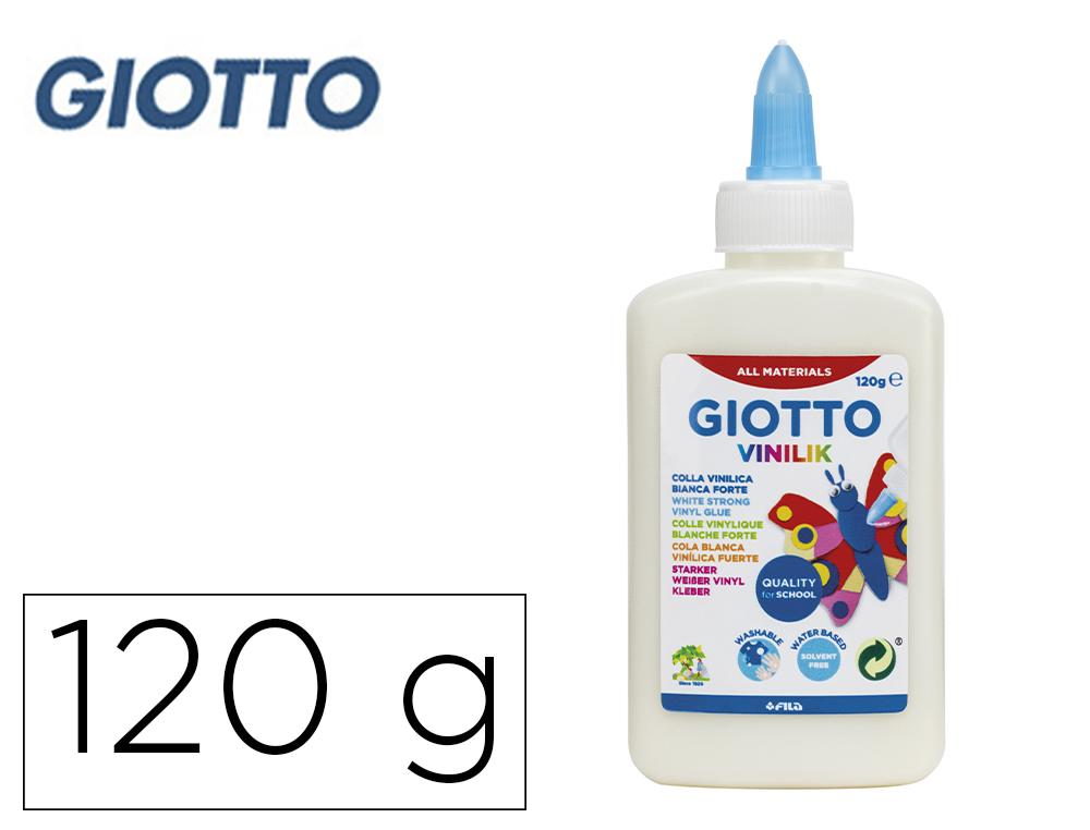 PEGAMENTO COLA BLANCA GIOTTO VINILIK CON APLICADOR BOTE DE 120 GR