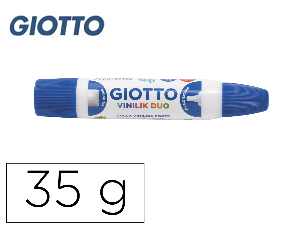 PEGAMENTO COLA BLANCA GIOTTO VINILIK DUO BOTE DE 35 GR