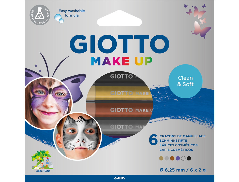 GIOTTO MAKE UP LPICES COSMTICOS METALLIC COLOURS SET 6  GIOTTO