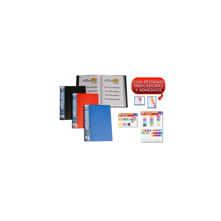 CARPETA OFFICE BOX FLEXIBLE 20 FUNDAS A4 AZUL (2126)