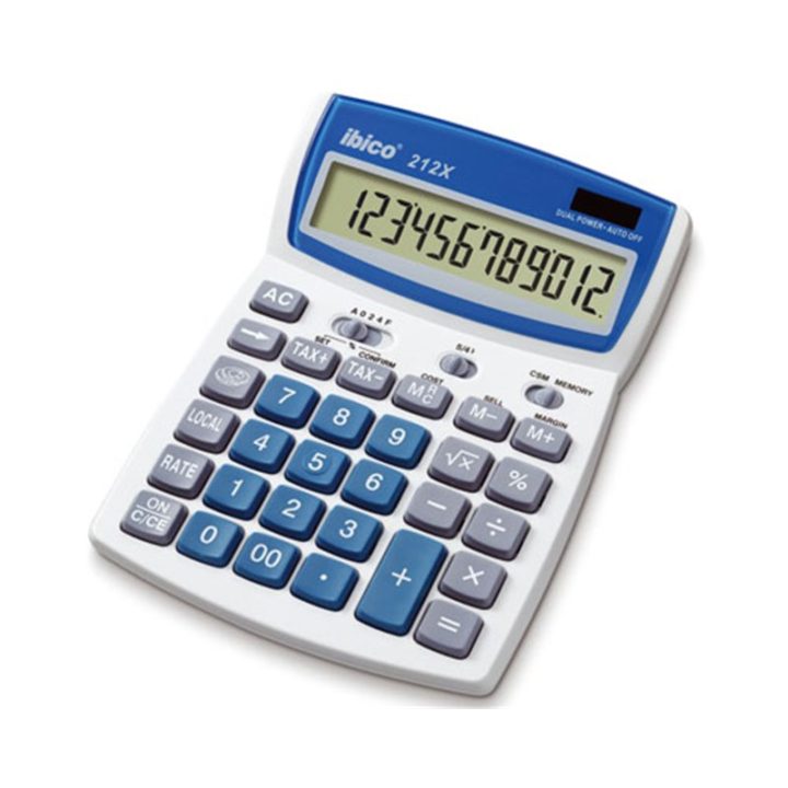 CALCULADORA IBICO 212X SOLAR Y PILAS 12 DIGITOS (IB410086)